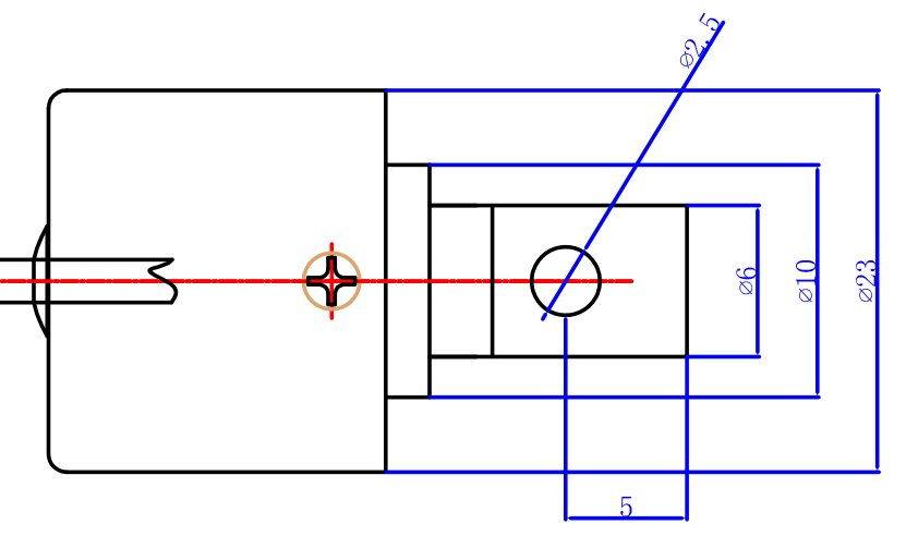 CAZD-23角度傳感器外形尺寸圖1