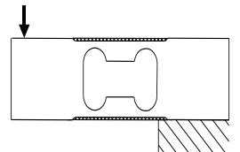 平行梁式稱重傳感器CAZF-W191受力方式圖 平行梁式稱重傳感器CAZF-W191受力方式圖
