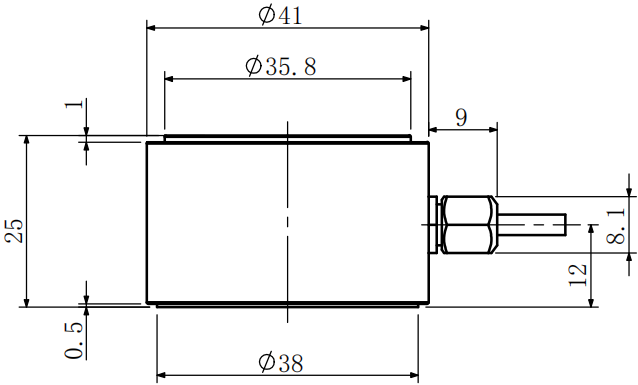 拉壓力傳感器CAZF-LY41尺寸圖1 拉壓力傳感器CAZF-LY41尺寸圖1