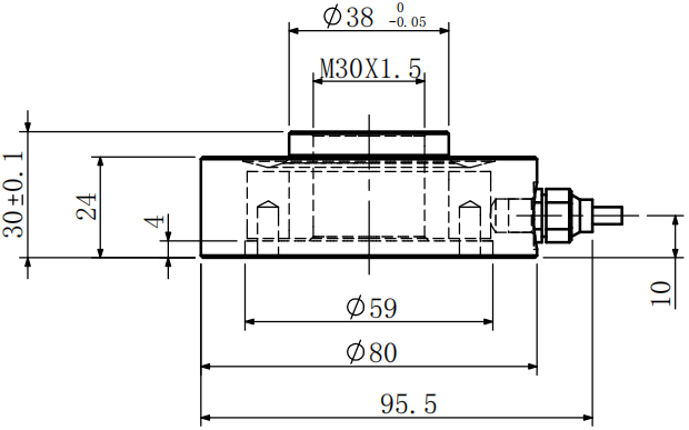 拉壓力傳感器CAZF-LY80尺寸圖1