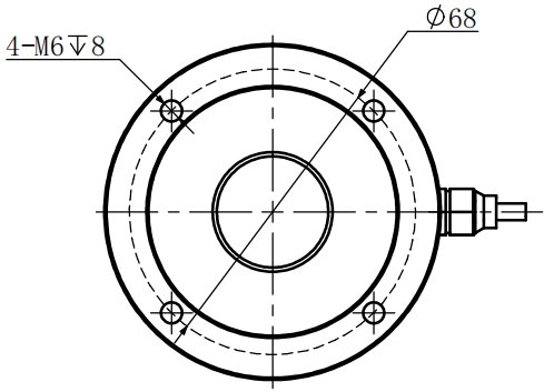拉壓力傳感器CAZF-LY80尺寸圖2