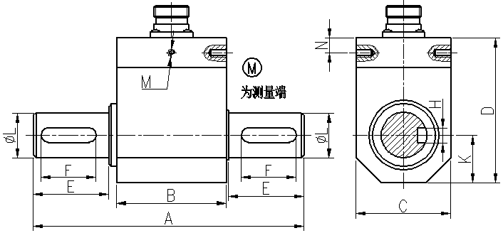 動(dòng)態(tài)扭矩傳感器CAZF-TD108外形尺寸圖 動(dòng)態(tài)扭矩傳感器CAZF-TD108外形尺寸圖