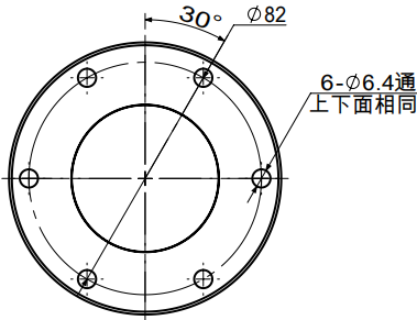 CAZF-3D96三維力傳感器外形尺寸圖1