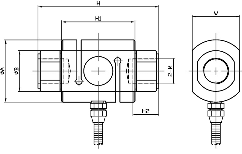 拉壓力傳感器CAZF-LS88尺寸圖 拉壓力傳感器CAZF-LS88尺寸圖
