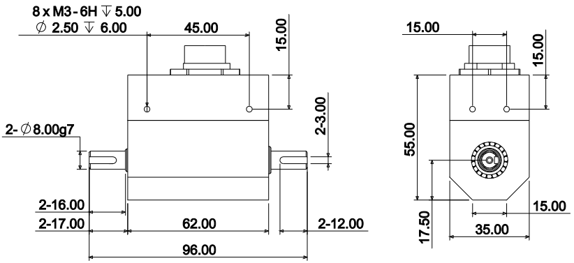 動態(tài)扭矩傳感器CAZF-TD96外形尺寸 動態(tài)扭矩傳感器CAZF-TD96外形尺寸